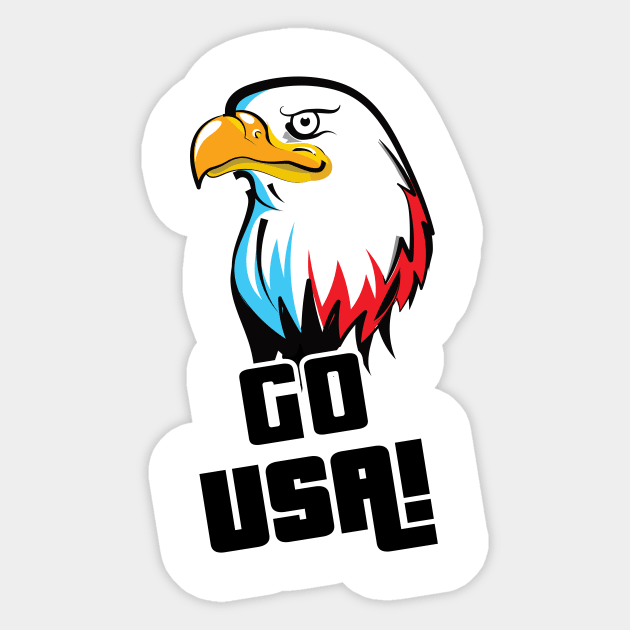 Go USA! Sticker by nickemporium1